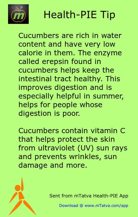 cucumber,digestion and constipation,skin care,tips for summer,vitamin C
