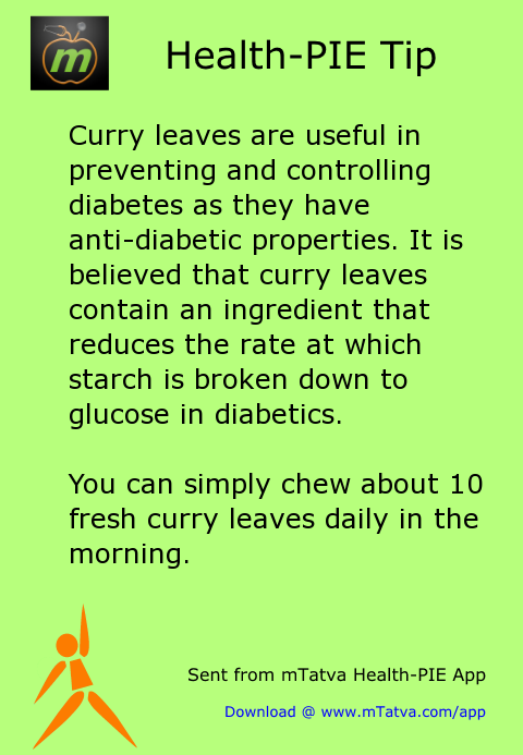 diabetes,home remedy,curry leaves