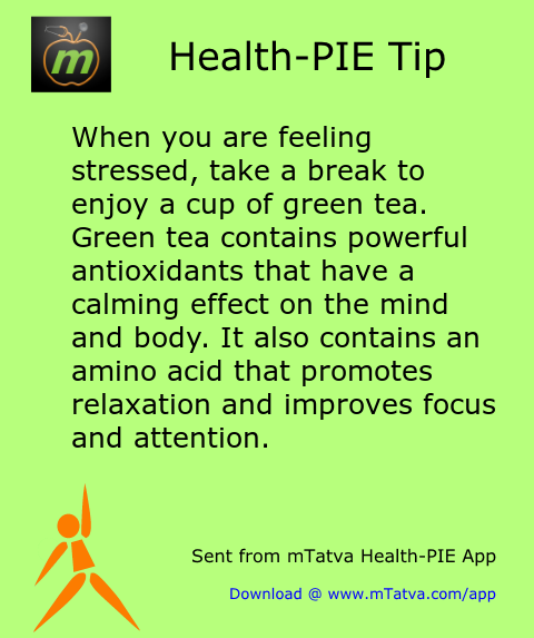 stress management,tea,antioxidant food